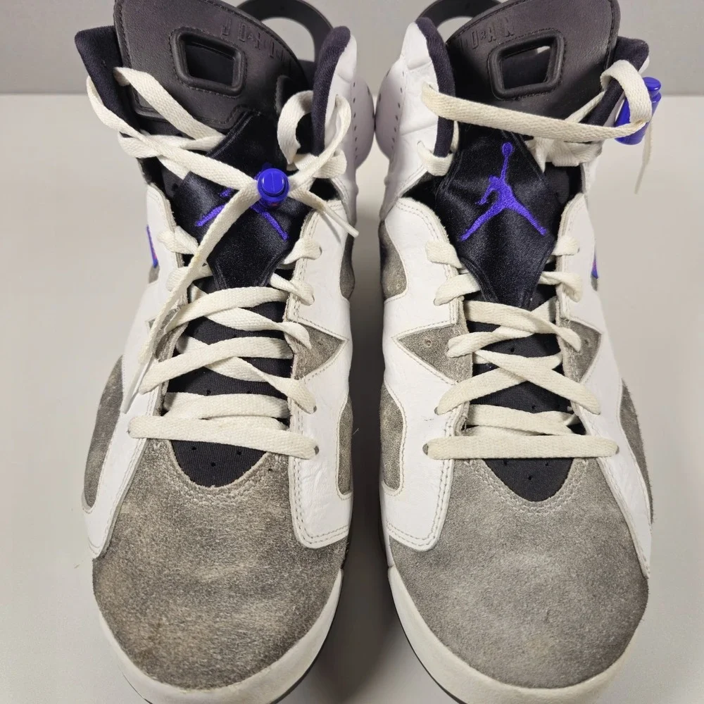 Air Jordan 6 Retro LTR Flint CI3125-100 Men's Size 12 White Concord 2018 w/ Box